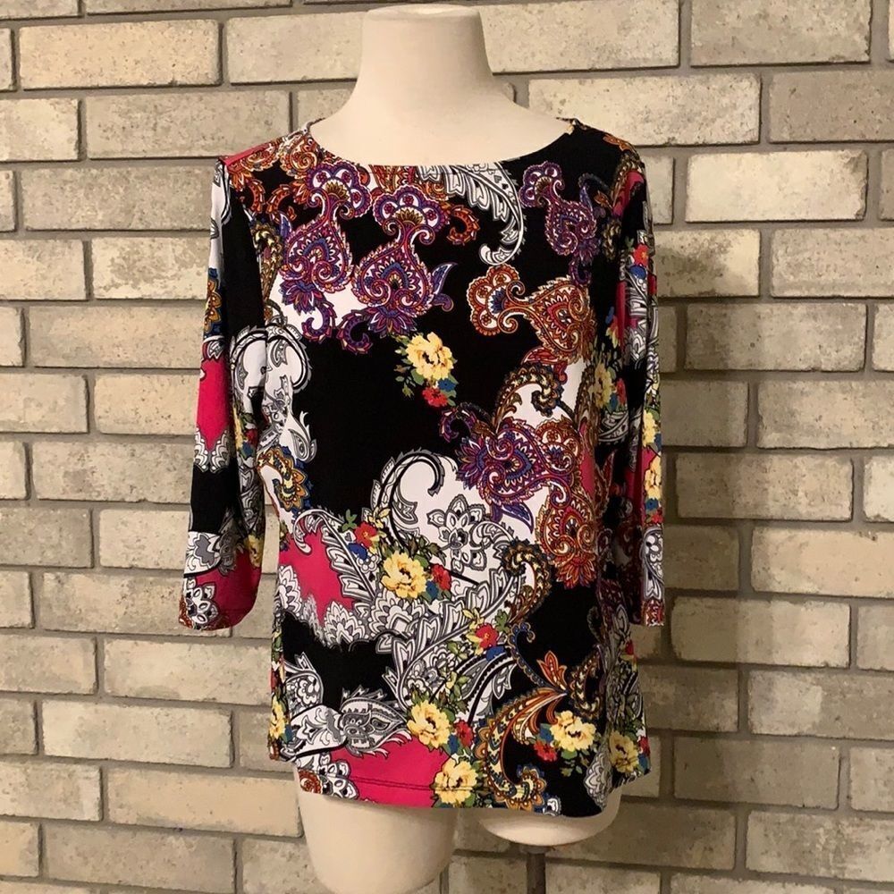 3for$20 petite medium blouse floral